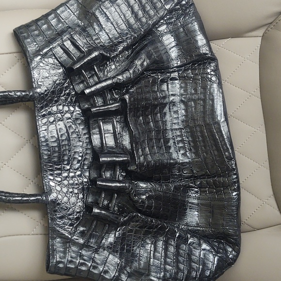 Nancy Gonzalez Black Croc Large Tote - Picture 4 of 13